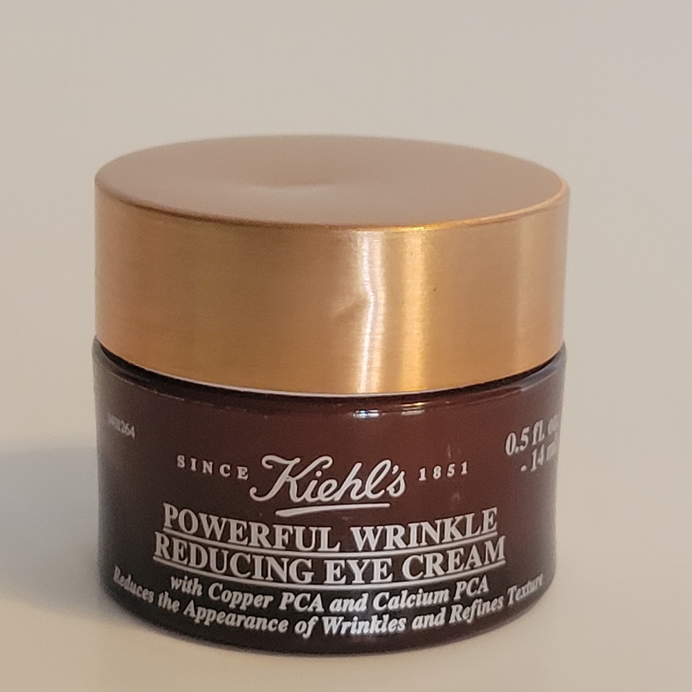 Kiehl's Powerful Wrinkle Reducing Eye Cream, 0.5 fl oz jar.